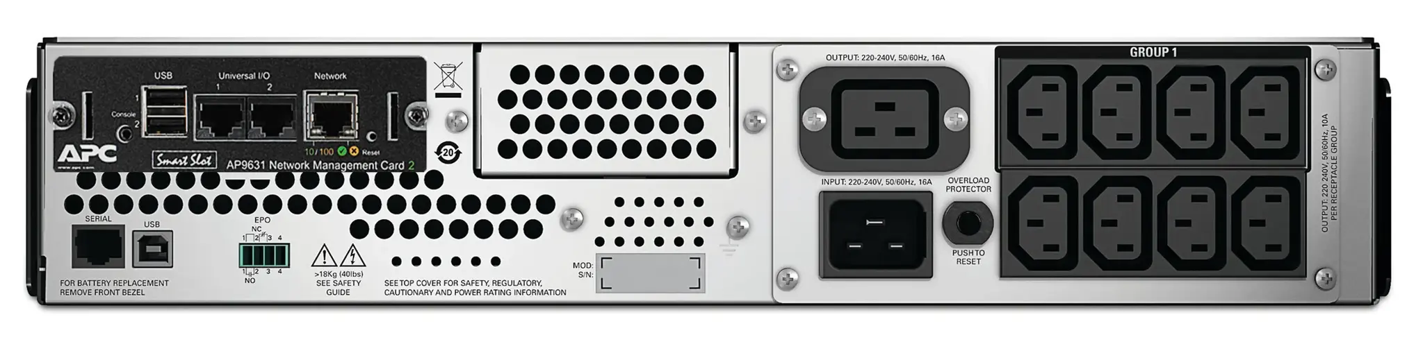 APC APC Smart-UPS SMT3000RMI2UNC 3000VA/2700W 2U Rackmount met Netwerkkaart
