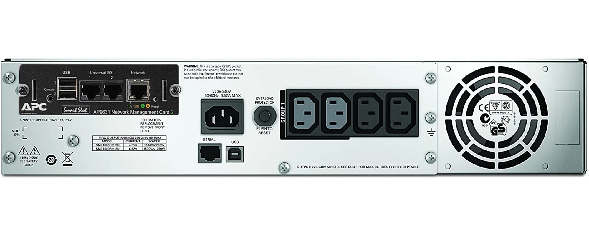 APC APC Smart-UPS SMT1500RMI2UNC 1500VA 2U Rackmount met Netwerkkaart