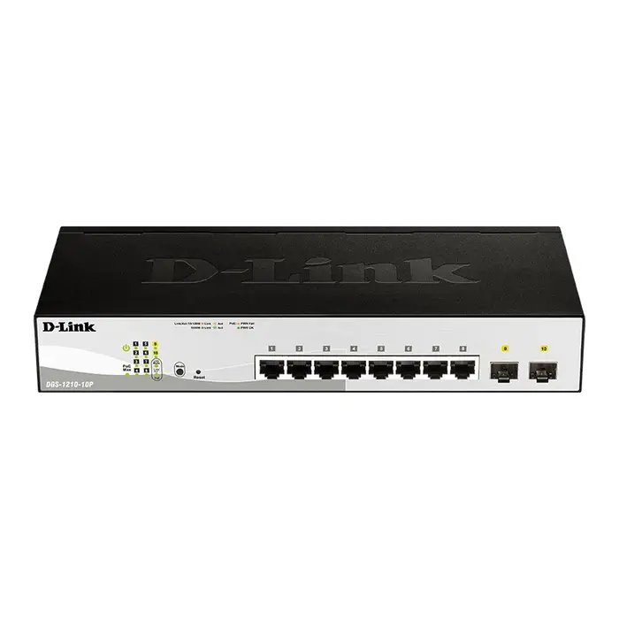 D-Link D-Link DGS-1210-10P Managed Gigabit Switch (8x PoE, 2x SFP, 78W)