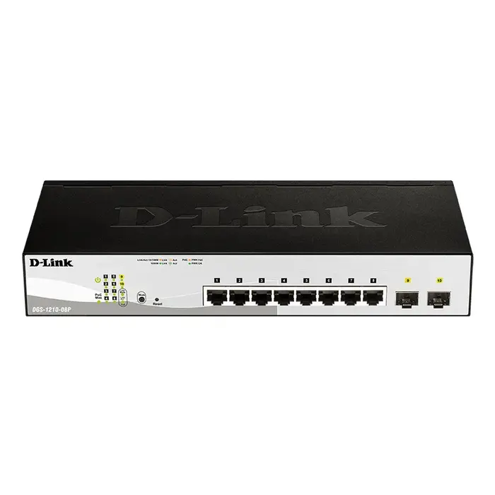 D-Link D-Link DGS-1210-08P Managed Gigabit PoE Switch (8 Poorten, 2 SFP)