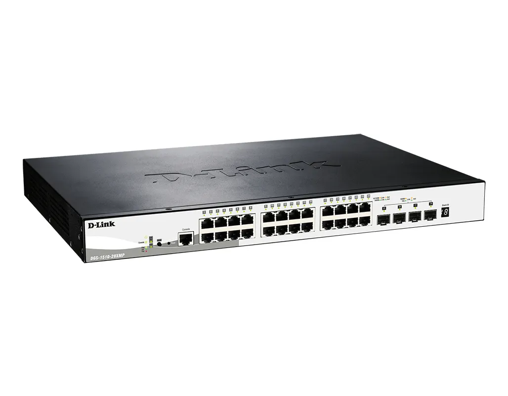 D-Link D-Link DGS-1510-28XMP Managed Gigabit PoE+ Switch (370W, 4x 10G SFP+)