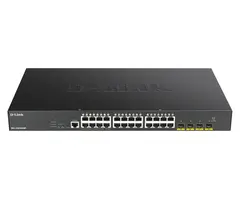 D-Link D-Link DGS-1250-28XMP Managed Switch - 24x PoE+ (370W) & 4x 10G SFP+