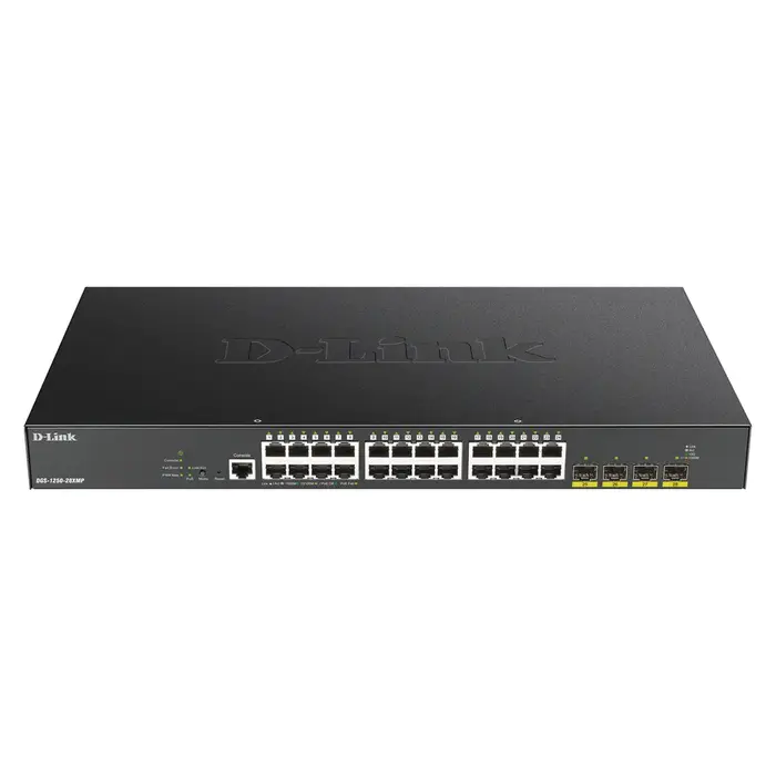 D-Link D-Link DGS-1250-28XMP Managed Switch - 24x PoE+ (370W) & 4x 10G SFP+