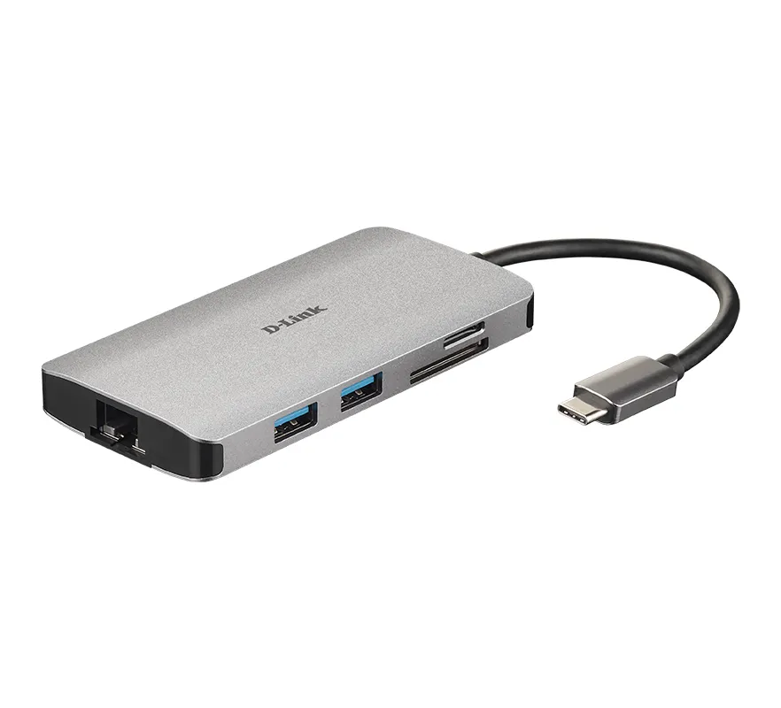 D-Link D-Link DUB-M810 8-in-1 USB-C Hub met HDMI, 100W PD & Gigabit LAN