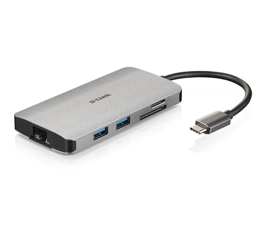 D-Link D-Link DUB-M810 8-in-1 USB-C Hub met HDMI, 100W PD & Gigabit LAN