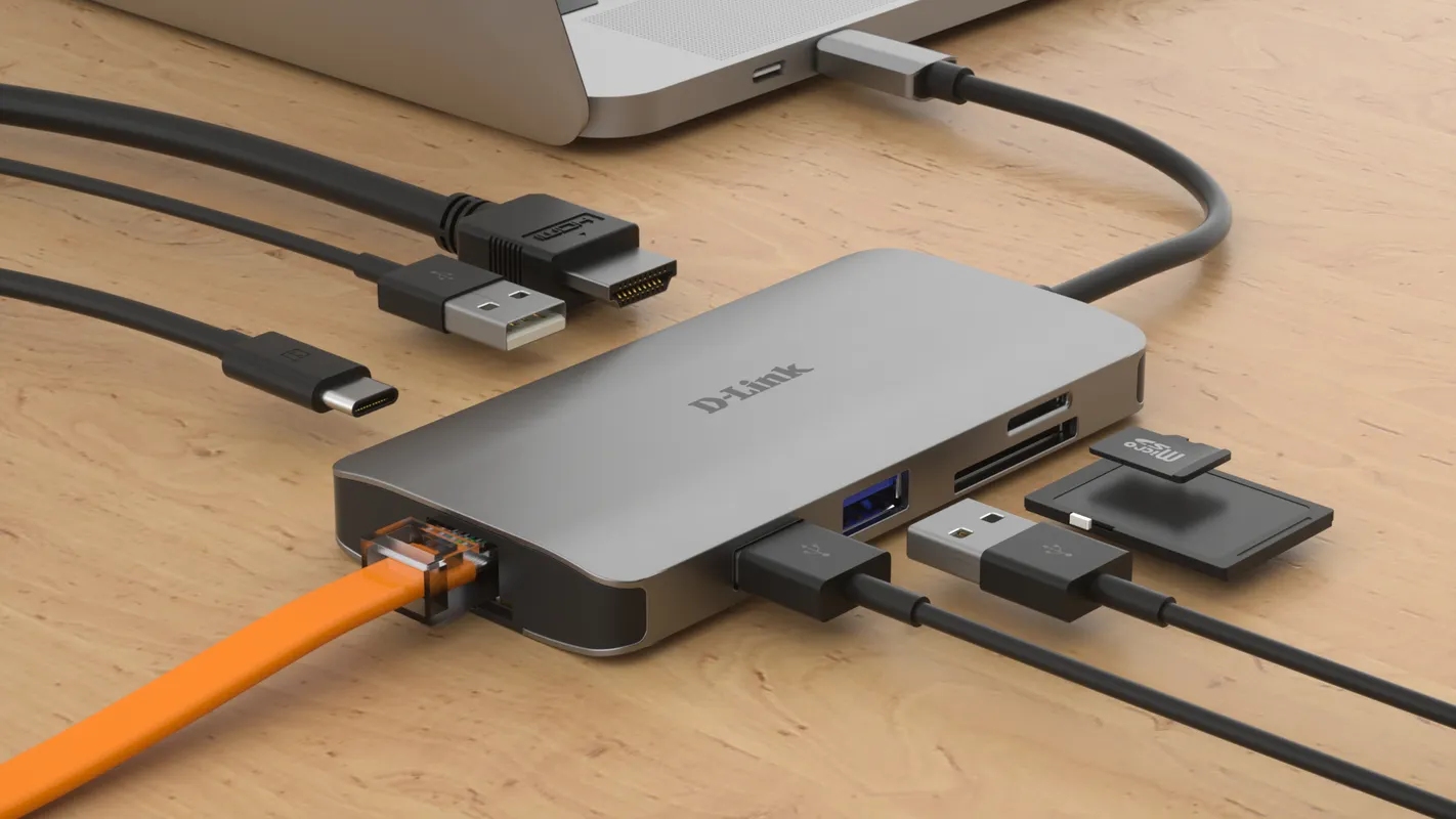 D-Link D-Link DUB-M810 8-in-1 USB-C Hub met HDMI, 100W PD & Gigabit LAN