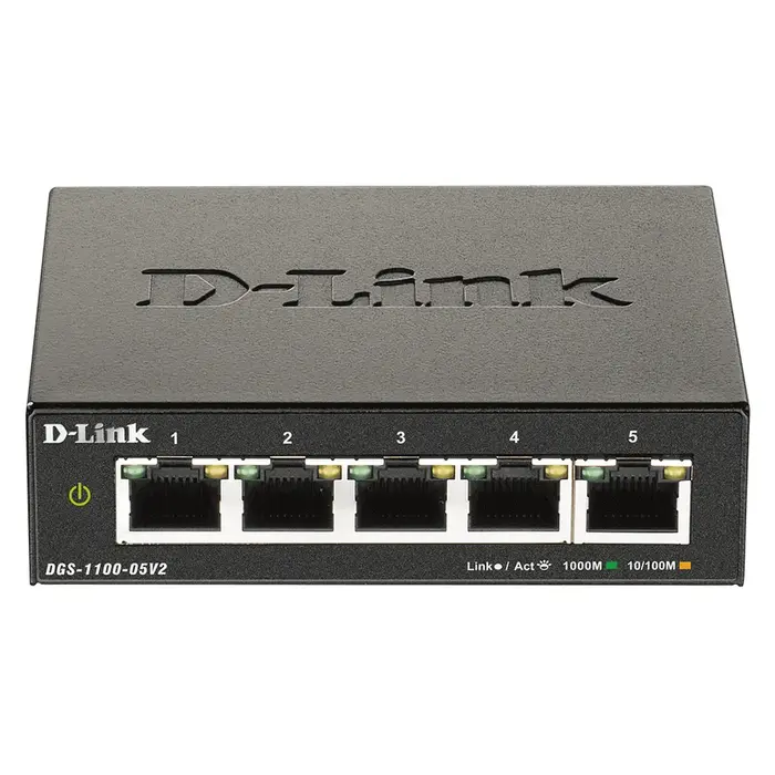 D-Link D-Link DGS-1100-05V2/E Smart Managed Switch (5-Poorts Gigabit)
