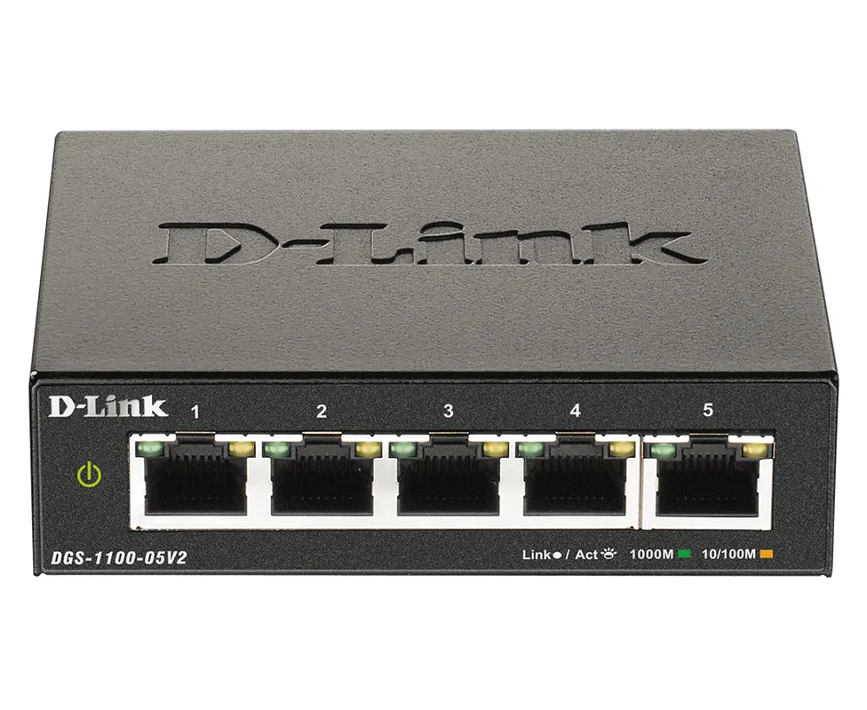 D-Link D-Link DGS-1100-05V2/E Smart Managed Switch (5-Poorts Gigabit)