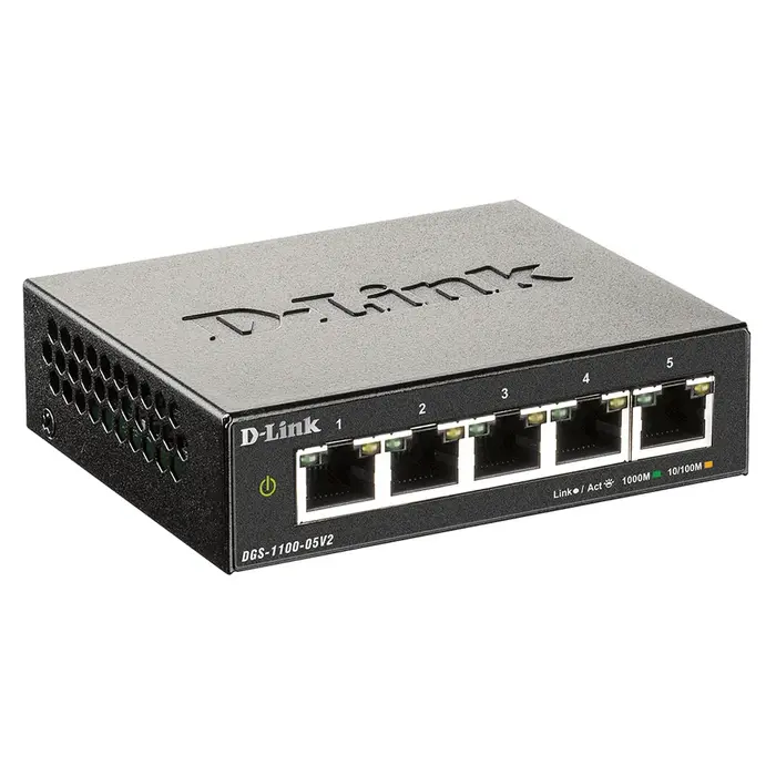 D-Link D-Link DGS-1100-05V2/E Smart Managed Switch (5-Poorts Gigabit)