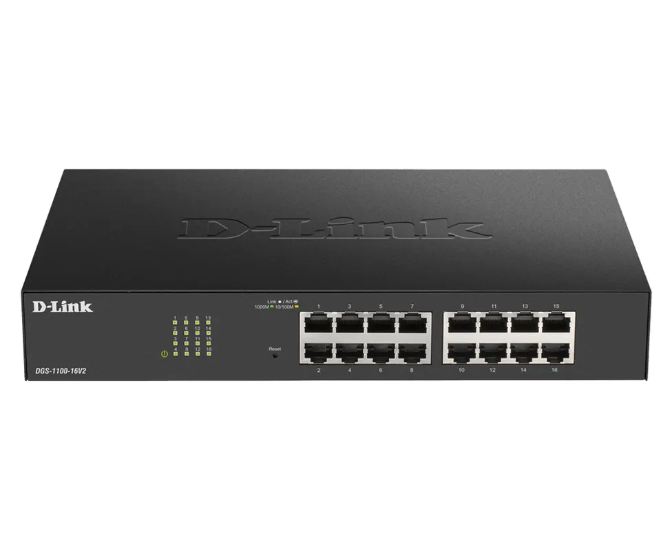 D-Link D-Link DGS-1100-16V2 Smart Managed Gigabit Switch (16 Poorten)