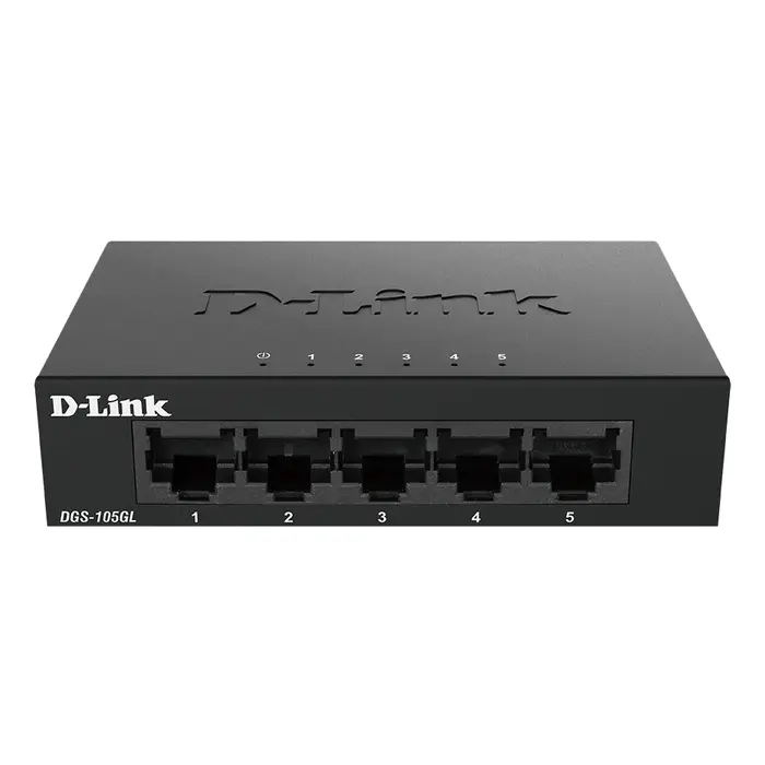 D-Link D-Link DGS-105GL 5-Poorts Gigabit Desktop Switch (Metalen Behuizing)