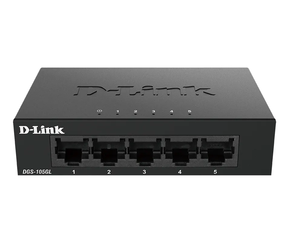 D-Link D-Link DGS-105GL 5-Poorts Gigabit Desktop Switch (Metalen Behuizing)