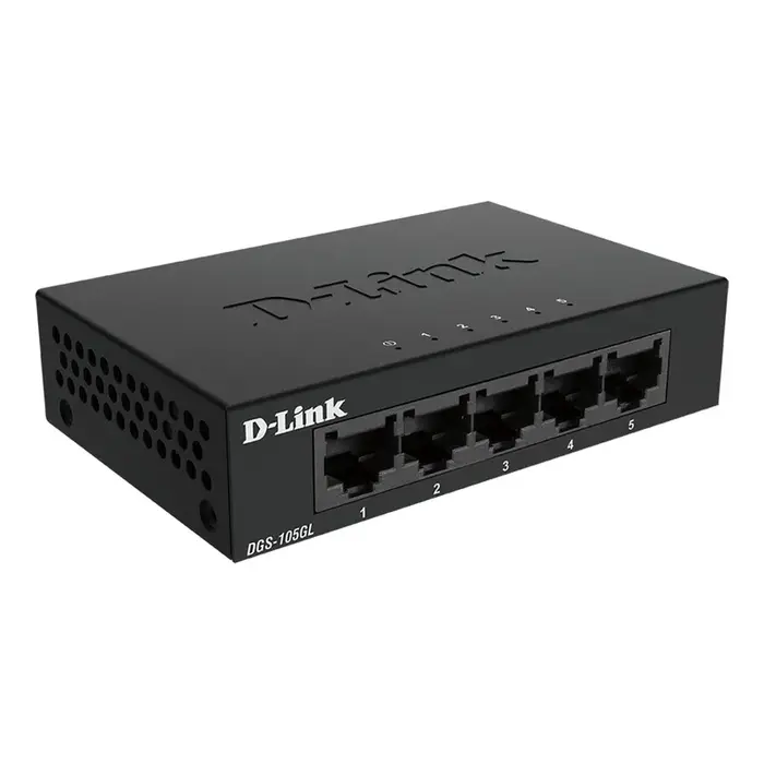 D-Link D-Link DGS-105GL 5-Poorts Gigabit Desktop Switch (Metalen Behuizing)