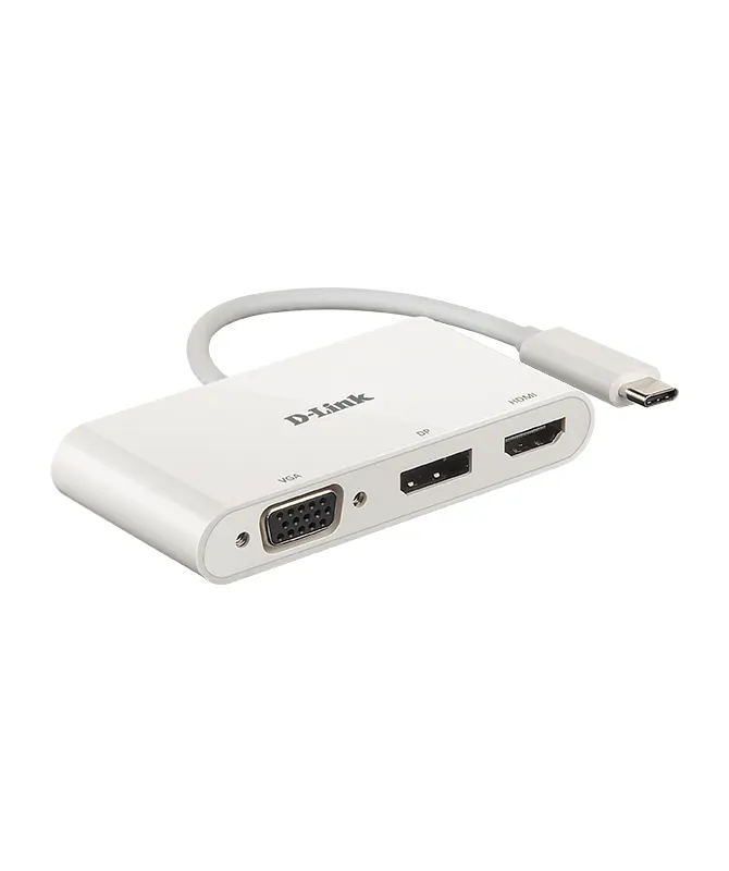 D-Link D-Link DUB-V310 3-in-1 USB-C Video Adapter (HDMI, DisplayPort, VGA)