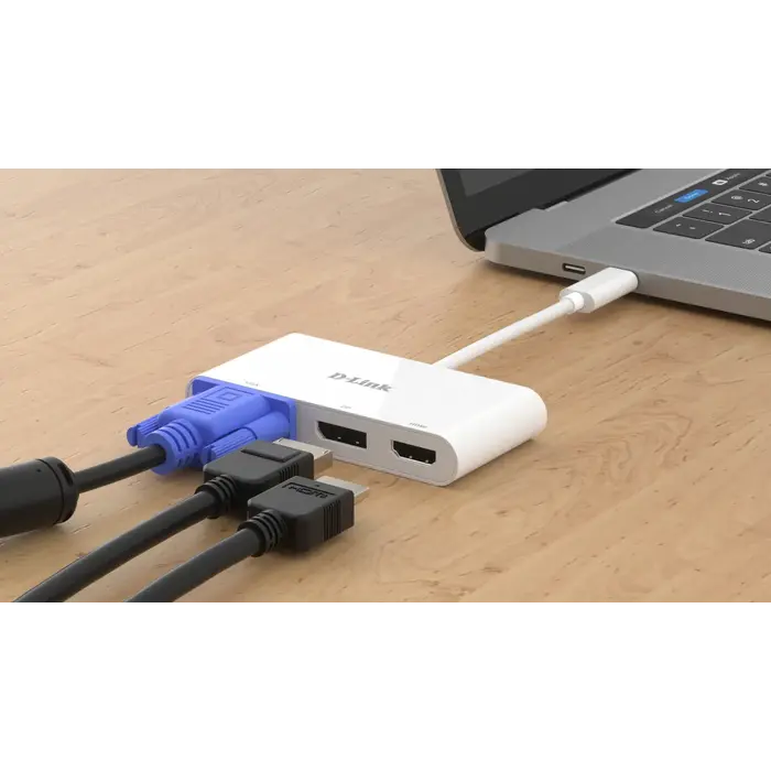 D-Link D-Link DUB-V310 3-in-1 USB-C Video Adapter (HDMI, DisplayPort, VGA)