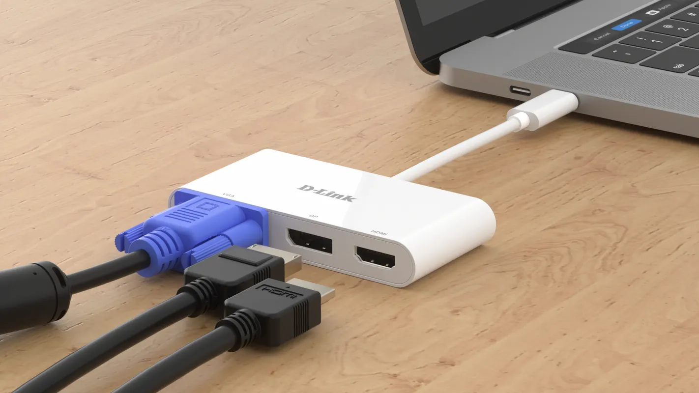 D-Link D-Link DUB-V310 3-in-1 USB-C Video Adapter (HDMI, DisplayPort, VGA)
