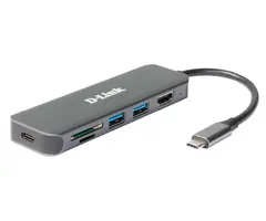 D-Link D-Link DUB-2327 6-in-1 USB-C Hub met 4K HDMI en 60W Power Delivery