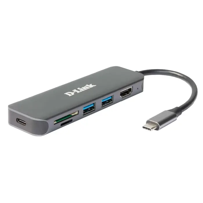 D-Link D-Link DUB-2327 6-in-1 USB-C Hub met 4K HDMI en 60W Power Delivery