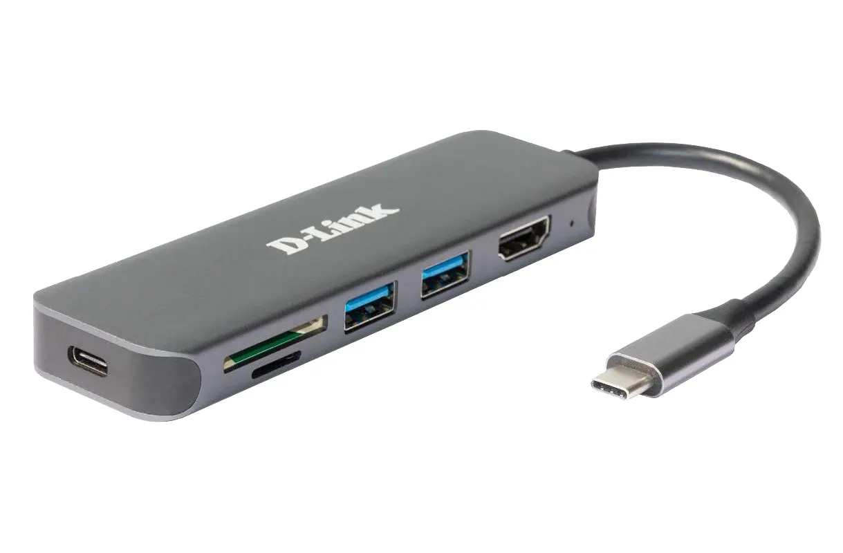 D-Link D-Link DUB-2327 6-in-1 USB-C Hub met 4K HDMI en 60W Power Delivery