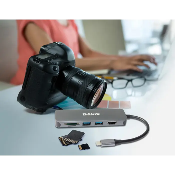 D-Link D-Link DUB-2327 6-in-1 USB-C Hub met 4K HDMI en 60W Power Delivery
