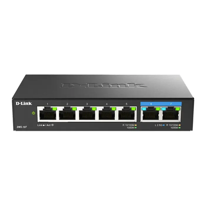 D-Link D-Link DMS-107 Multi-Gigabit Switch (5x GE, 2x 2.5GE)
