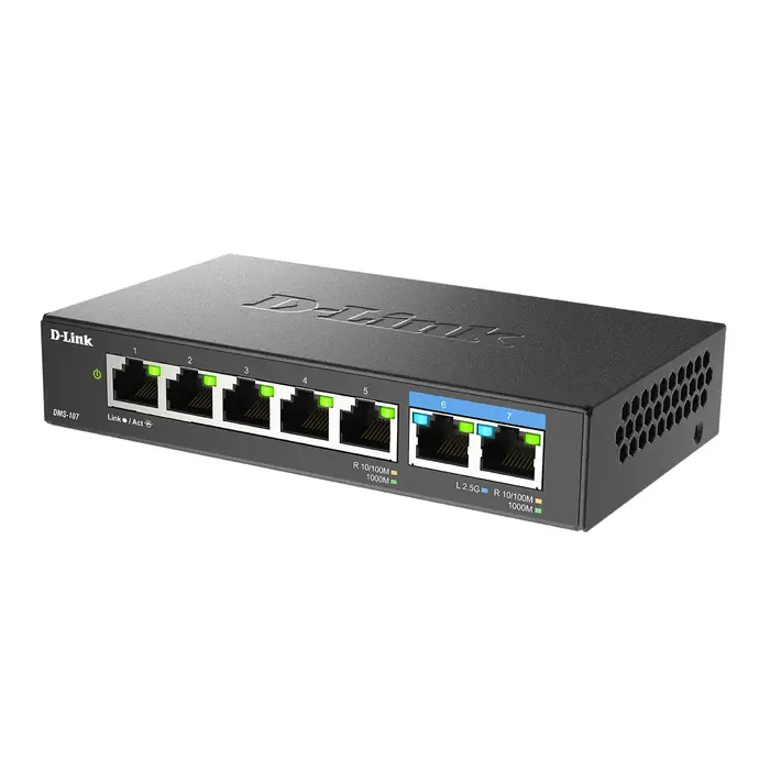 D-Link D-Link DMS-107 Multi-Gigabit Switch (5x GE, 2x 2.5GE)