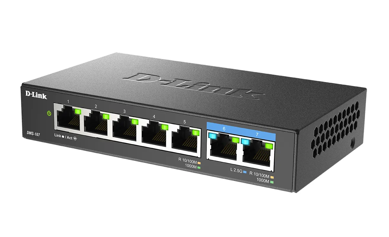 D-Link D-Link DMS-107 Multi-Gigabit Switch (5x GE, 2x 2.5GE)