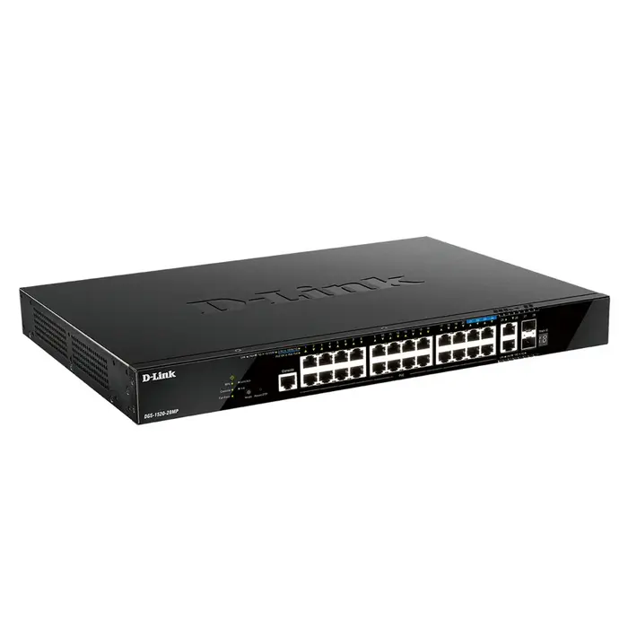 D-Link D-Link DGS-1520-28MP/E Layer 3 PoE+ Switch - 24 Poorts + 4x 10G