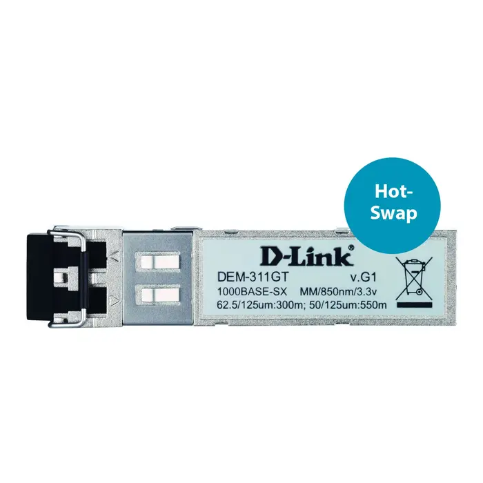 D-Link D-Link DEM-311GT SFP Module 1000Base-SX Multi-Mode (tot 550m)