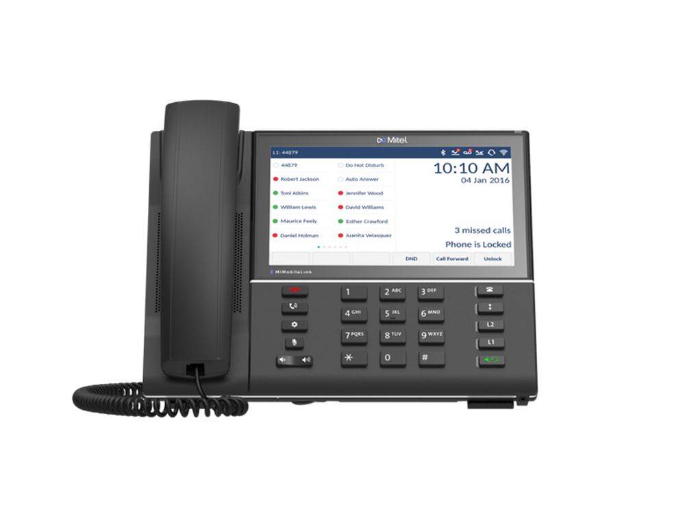 Mitel Mitel 6873i SIP Bureautelefoon - 7 Inch Touchscreen & Bluetooth