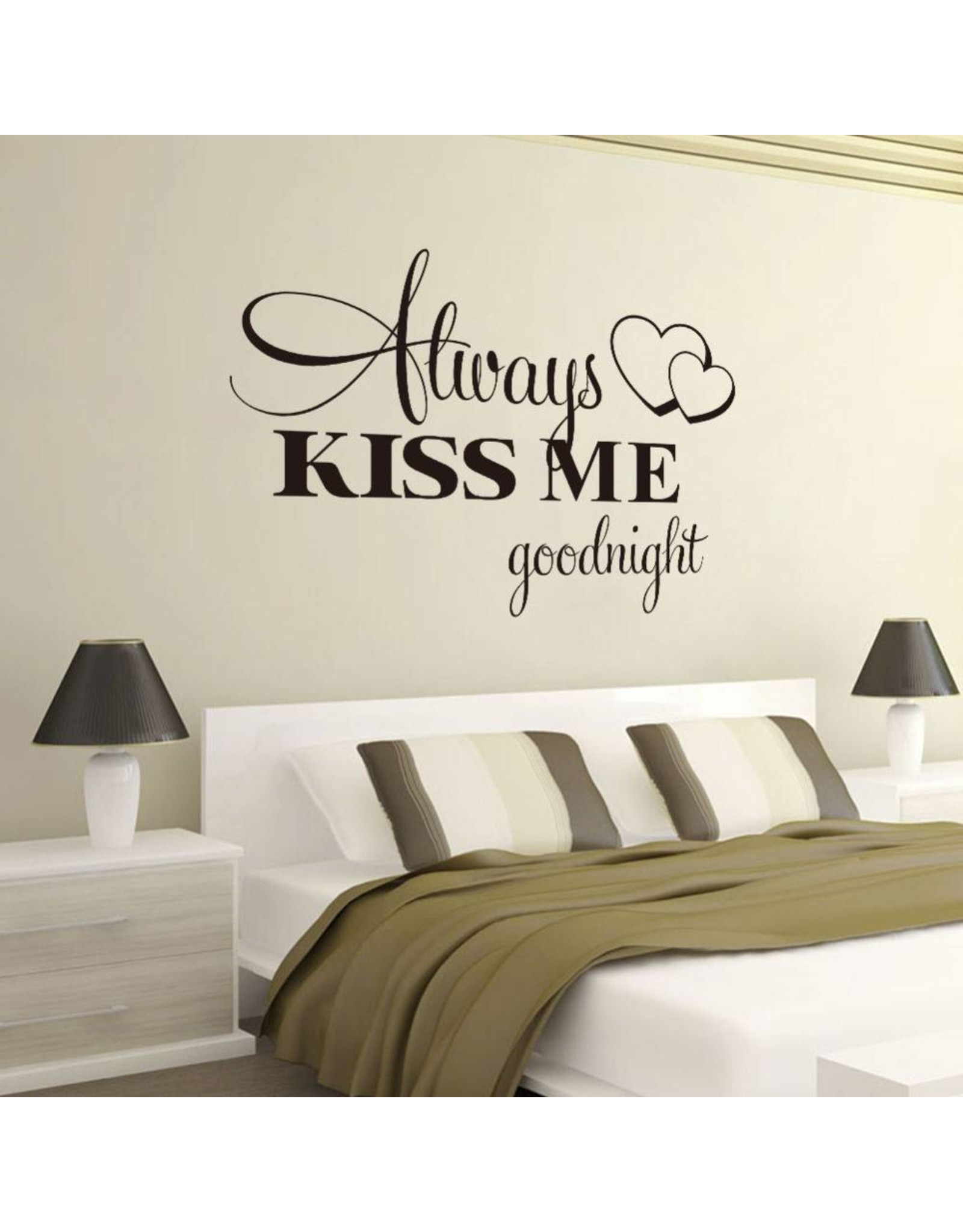 Muursticker 'Kiss me Goodnight' - Body & Soap