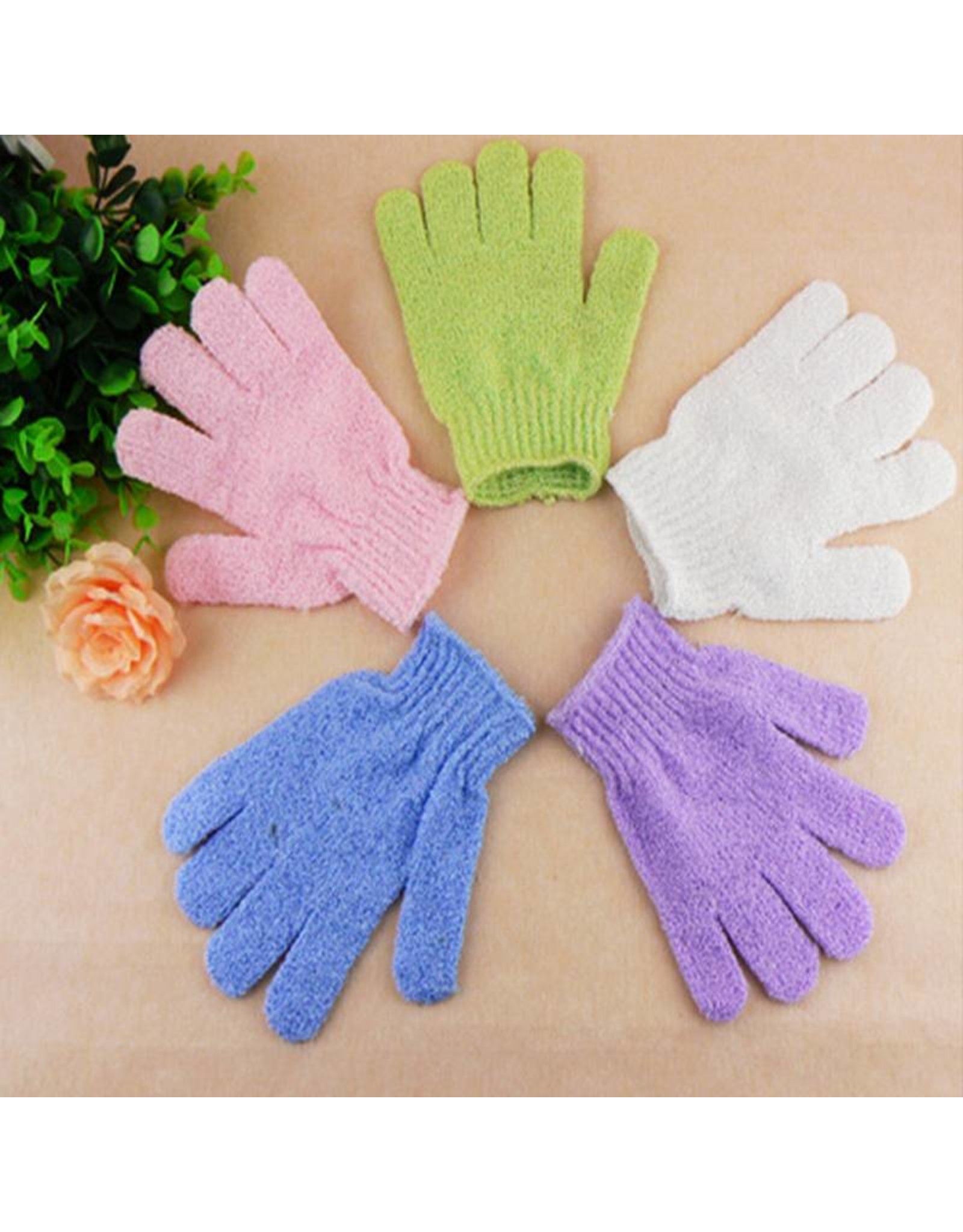 Scrub handschoen 'assorti' - Body & Soap