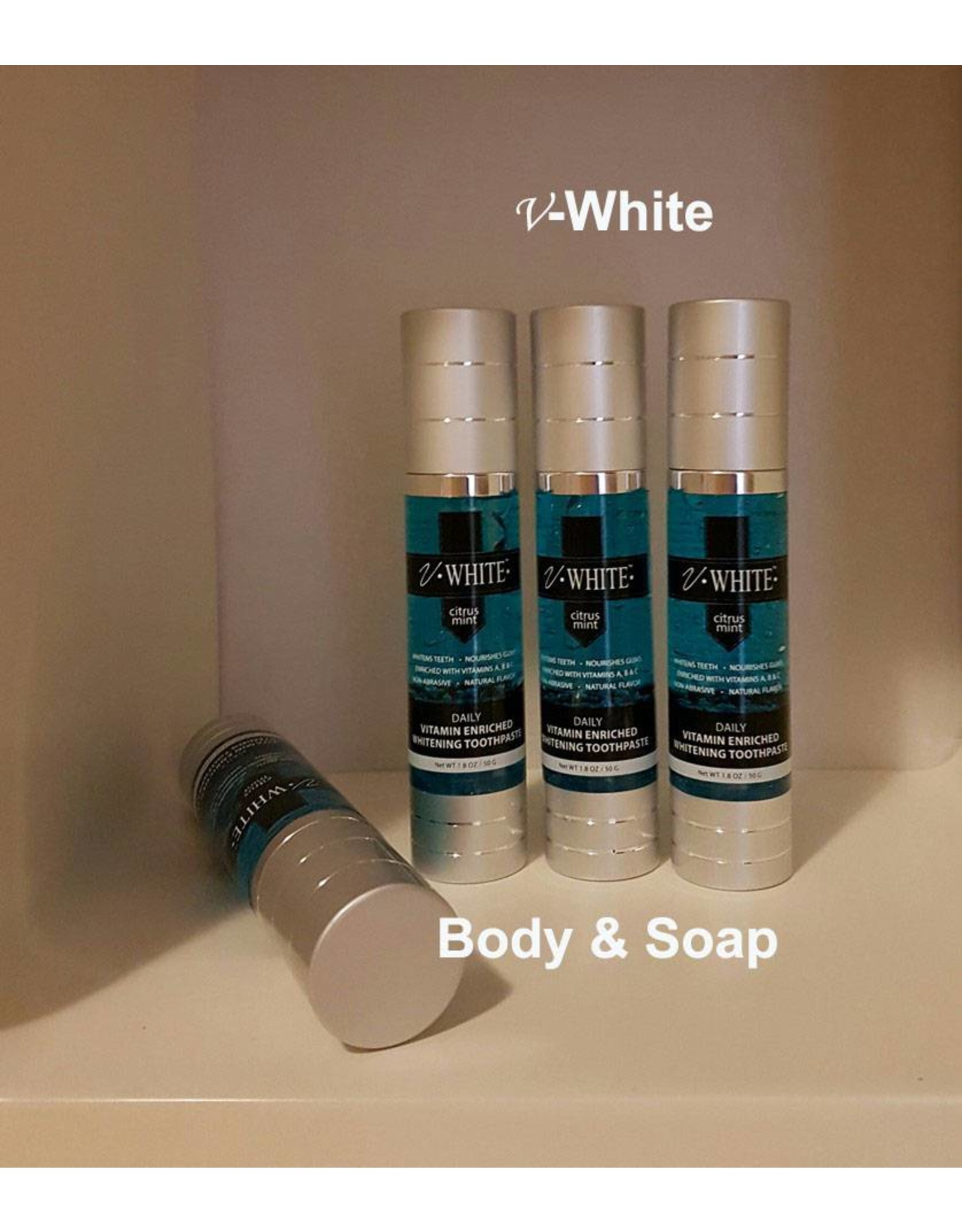 V-White Whitening Tandpasta - Body & Soap