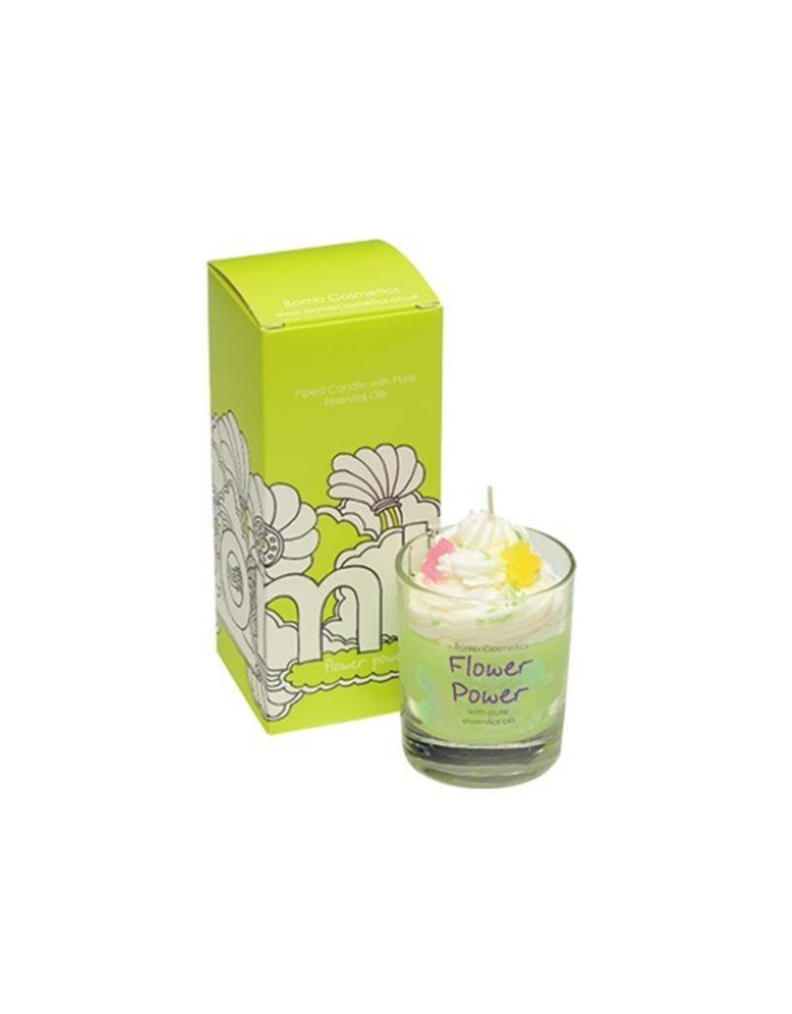 Bomb Cosmetics Geurkaars 'Flower Power Whipped Piped Candle' - Body & Soap