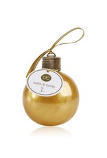 Kerstbal (goud) gevuld met bad- en douchegel 240ml - Body & Soap