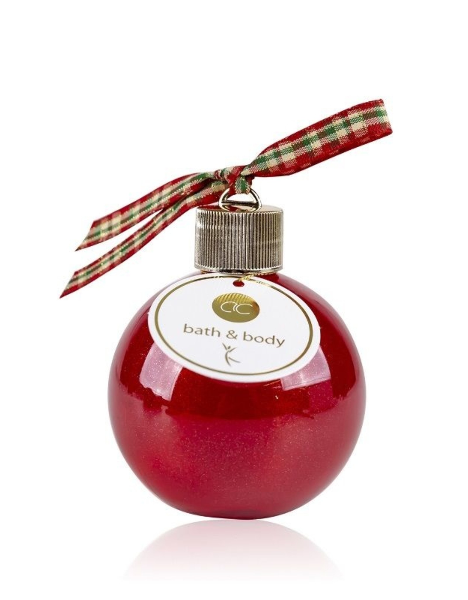 Kerstbal (rood) bad- en douchegel 240ml - Body & Soap