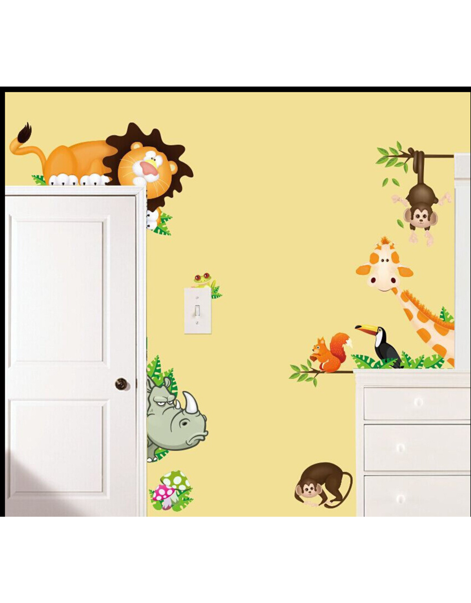 Muursticker Jungle Dieren - Body & Soap