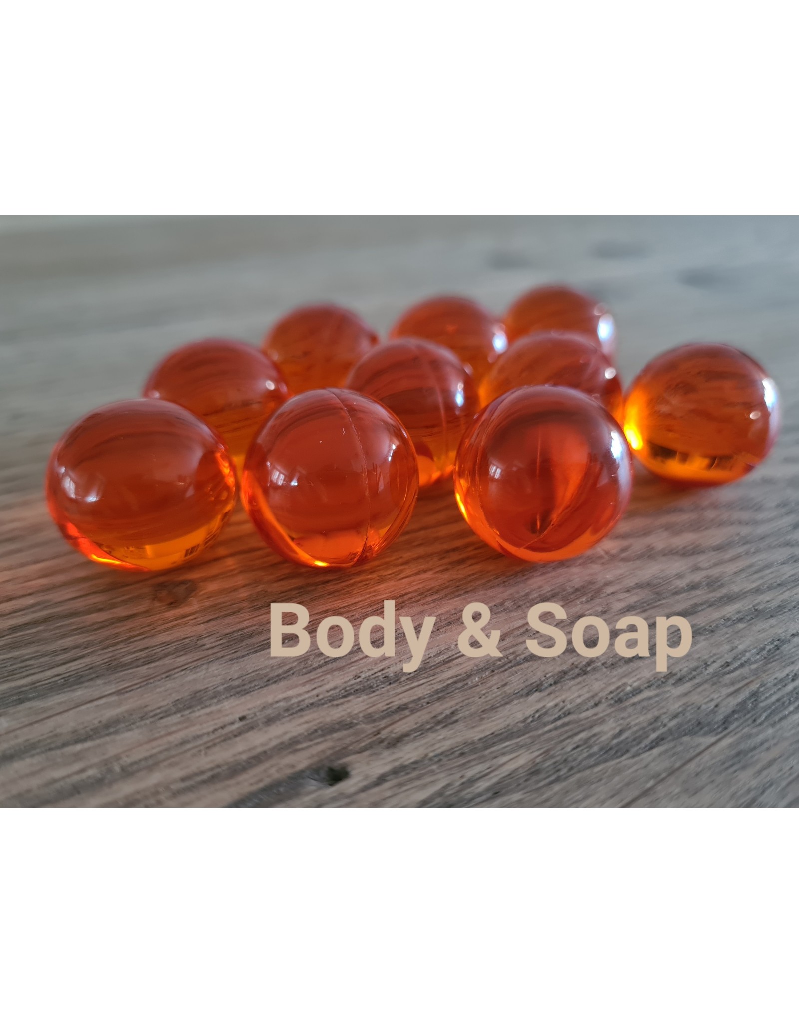 Badparel (oranje) transparant - Body & Soap