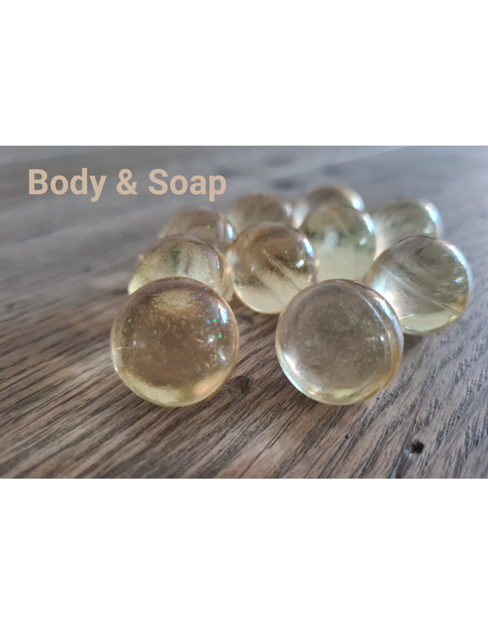 Badparels (geel/goud) transparant  - Body & Soap