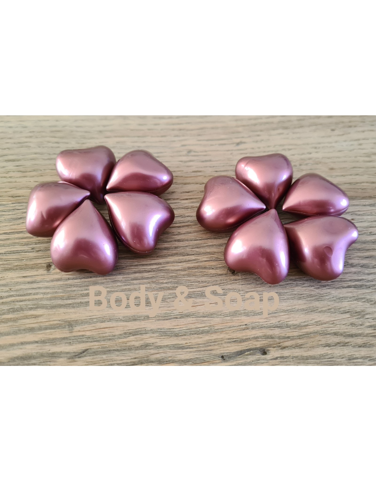 Badparel figuurtjes (hart-violet) 10 stuks - Body & Soap