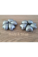 Badparel figuurtjes (hart-zilver) - Body & Soap
