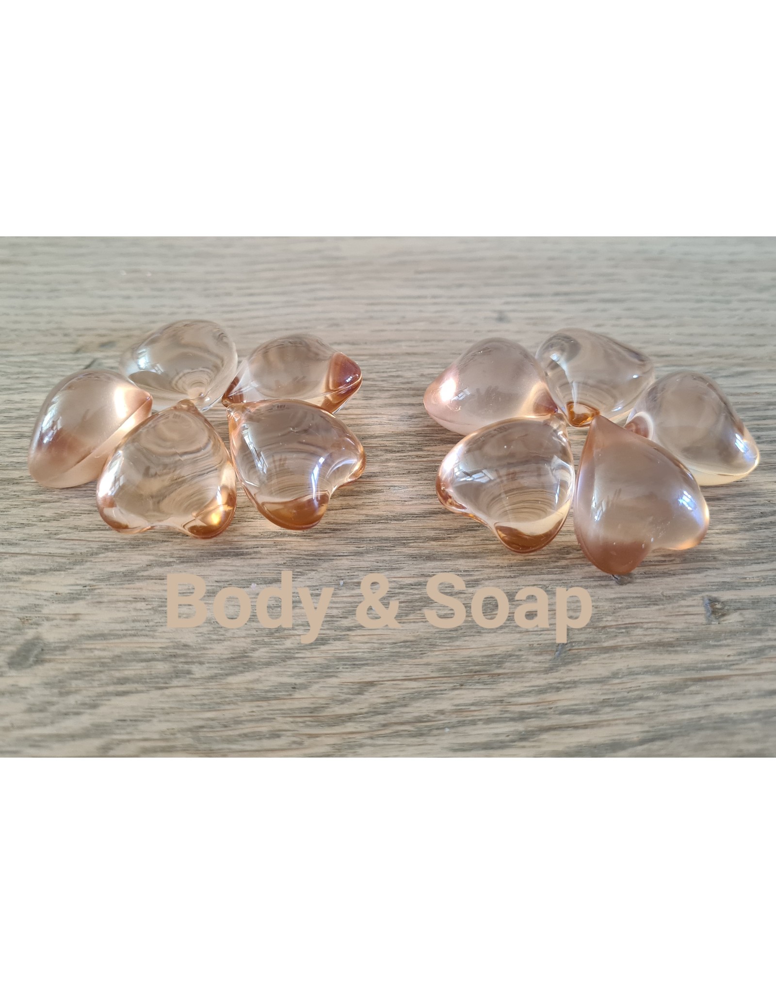 Badparel figuurtjes (hart-lichtroze) - Body & Soap