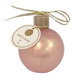 Christmas bauble (pink) filled with bath and shower gel 240ml