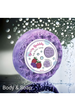 Bomb Cosmetics Berry Bubbly 190gr Body Buffer Shower Sponge - Body & Soap