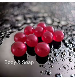 Badparels (rood) metallic