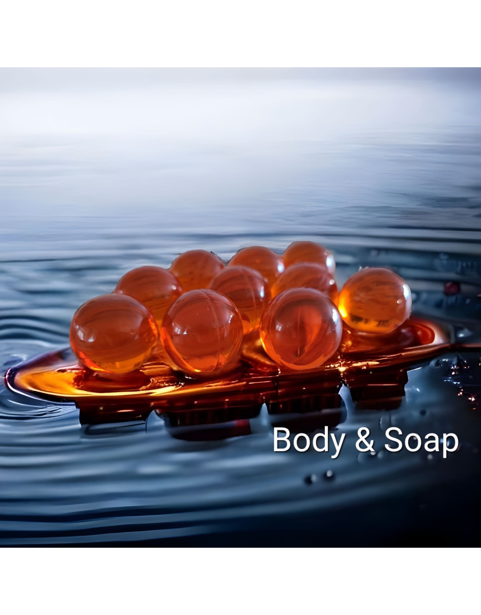 Badparel (oranje) transparant - Body & Soap