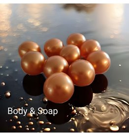 Badparels (oranje) metallic