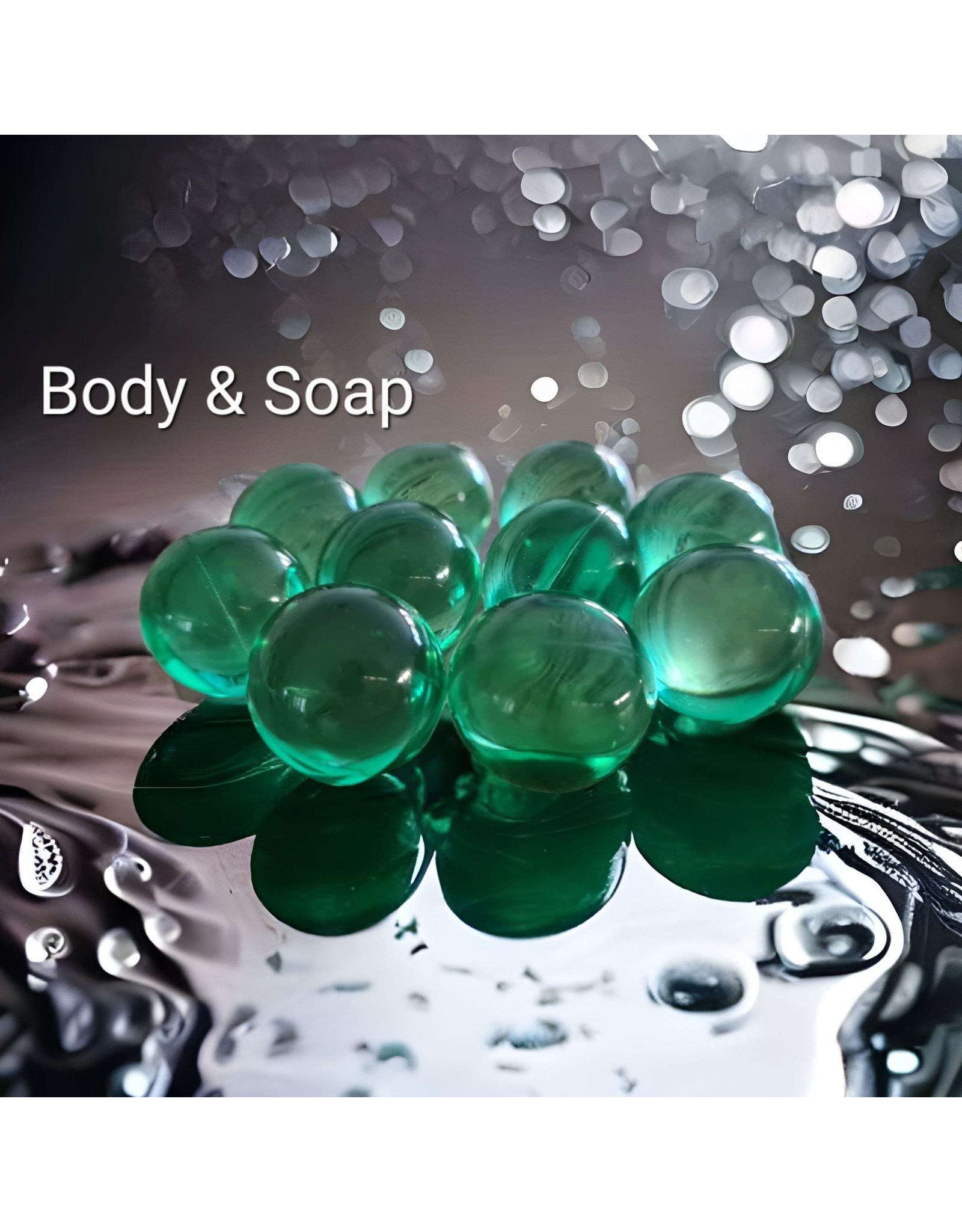 Badparels (turquoise) transparant - Body & Soap
