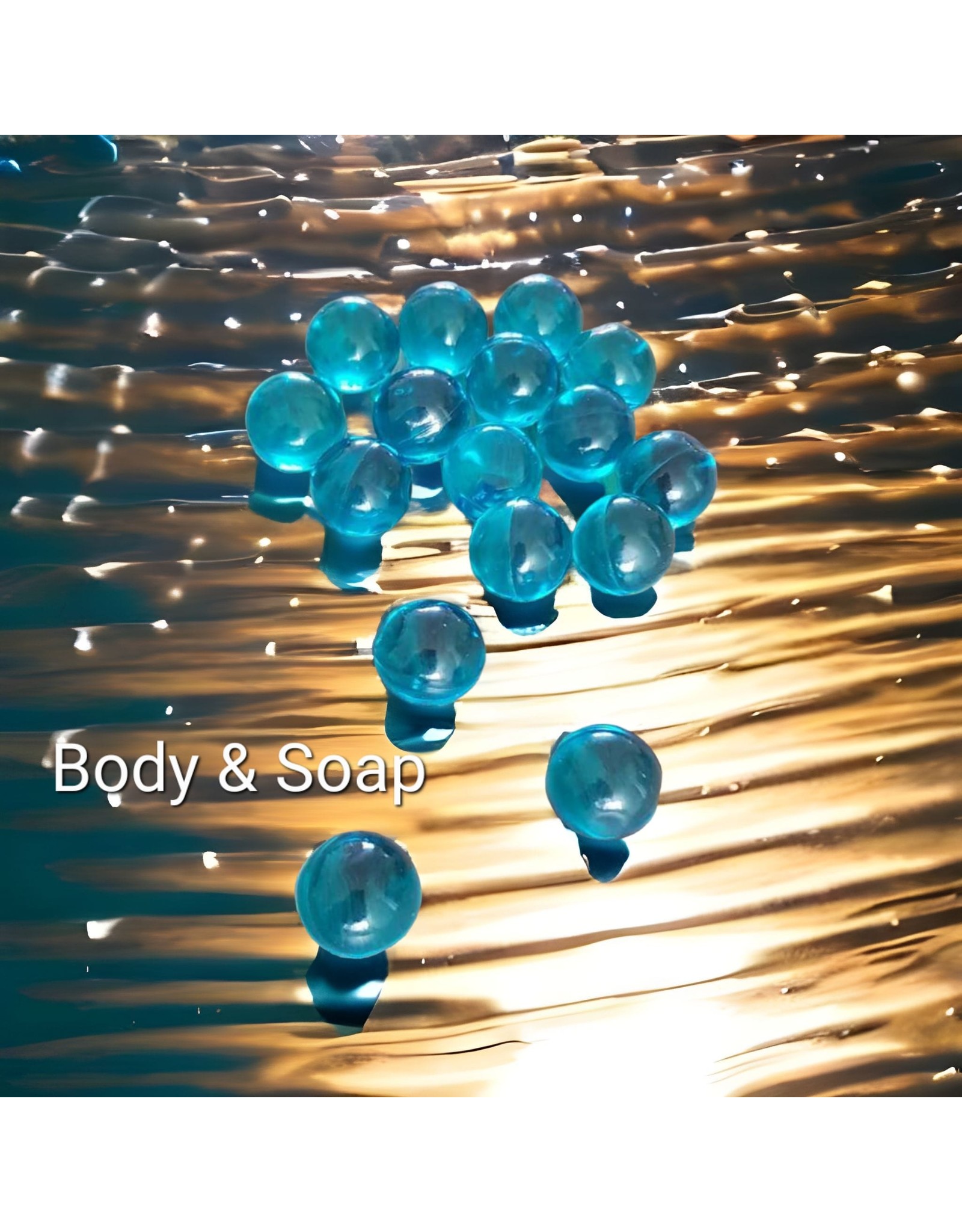 Badparel (blauw/lichtblauw) transparant - Body & Soap
