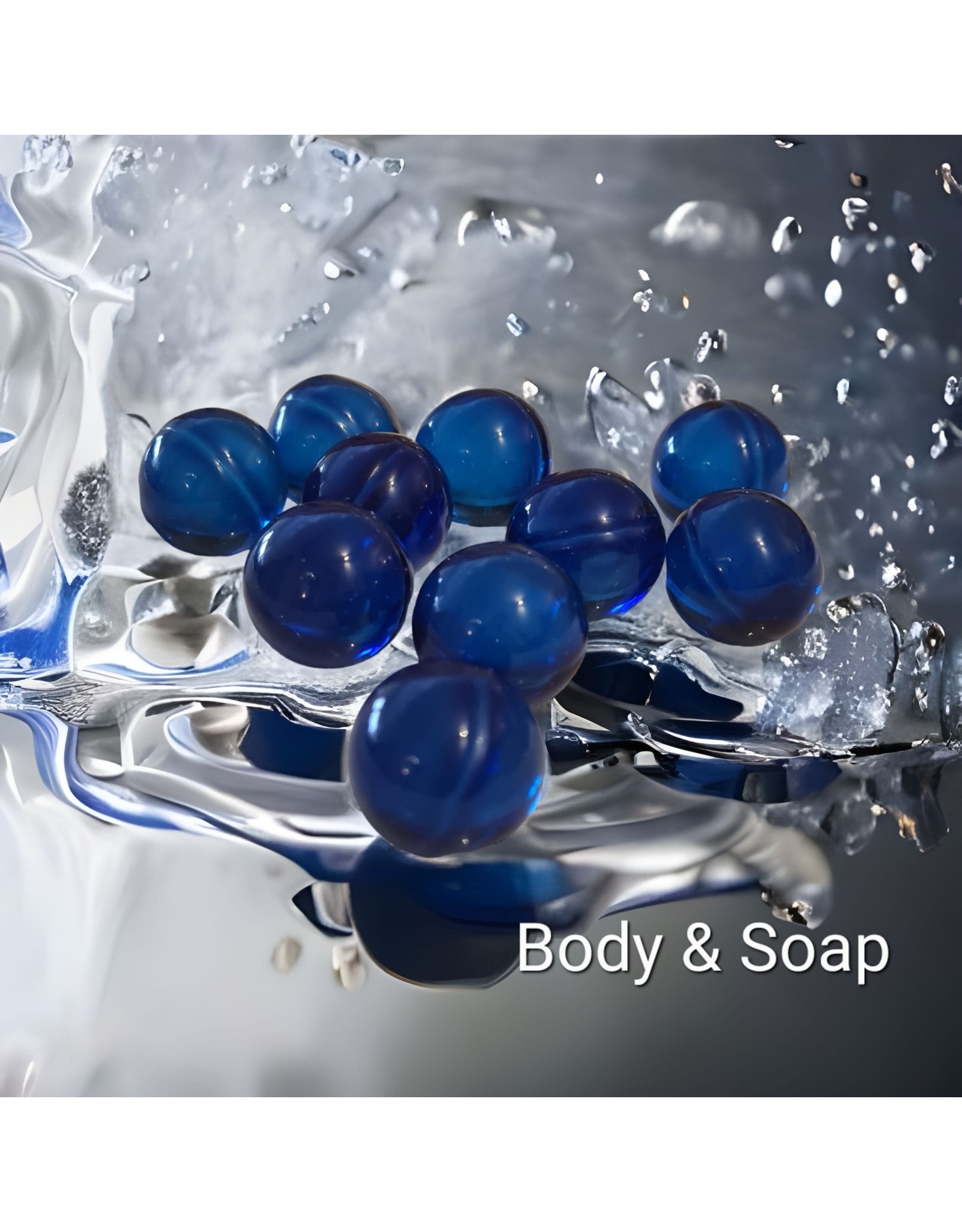 Badparels (blauw/donkerblauw) transparant - Body & Soap